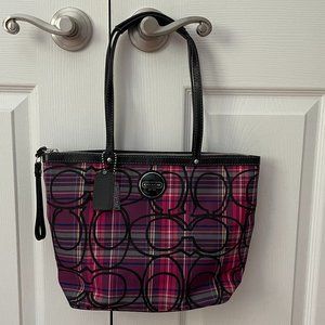 Coach Plaid small tote - Barely used